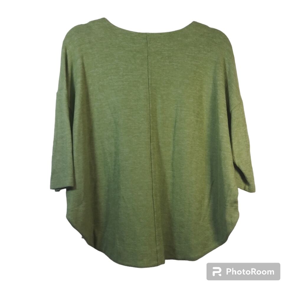 Anthropologie Saturday Sunday Georgie V-Neck Top Green Soft Size XS - Picture 2 of 8